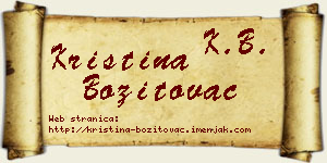 Kristina Bozitovac vizit kartica